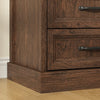 Rowen Rustic Solid Wood Nightstand with 2-Drawer & Open Shelf - Riumlore