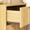 Thene Mid-Century-Modern Fluted 2-Drawer Nightstand - Riumlore