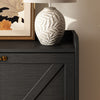 Xyla Farmhouse 2-Tier Vertical Black Shoe Cabinet