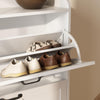 Xyla Farmhouse 2-Tier Vertical White Shoe Cabinet