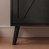 Xyla Farmhouse 4-Door Vertical Black Shoe Cabinet