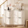 Xyla Farmhouse 4-Door Vertical White Shoe Cabinet