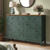 9-Drawer Dressers for Bedroom,55.1"Width Modern Chest of Drawer with Metal Handlesfor Living Room,Hallway,Entryway,Green