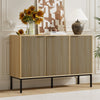 47.2" Wide Kitchen Sideboard,Buffet Cabinet with Adjustable Shelf and 2 Doors,Coffee Bar Cabinet for kitchen,Living Room,Bedroom,Natural Oak