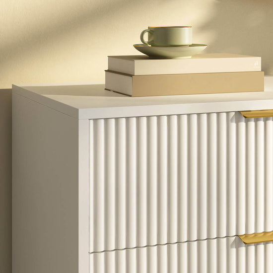 Modern Fluted 6-Drawer Dresser - Riumlore