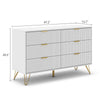 Modern Fluted 6-Drawer Dresser - Riumlore