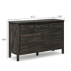 Dorien Rustic Farmhouse Black 7-Drawer Dresser - Riumlore