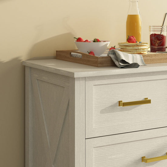 Dorien Modern Farmhouse White 7-Drawer Dresser - Riumlore