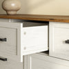 Dorien Rustic Farmhouse White 7-Drawer Dresser - Riumlore