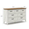 Dorien Rustic Farmhouse White 7-Drawer Dresser - Riumlore