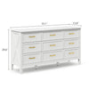 Dorien Modern Farmhouse White 9-Drawer Dresser - Riumlore