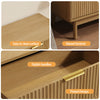 Fluted 8 Drawers Dresser, 55.1" Wide Modern Chest of Drawers with Wood Foot, Dresser TV Stand Up to 65 Inch TV, Wood Drawer Organizer for Bedroom, Living Room, Hallway - OAK