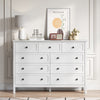 9-Drawer Dressers for Bedroom,55.1"Width Modern Chest of Drawer with Metal Handlesfor Living Room,Hallway,Entryway,White