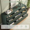 63" W Fluted 9 Drawer Dresser for Adult,Wooden Bedroom Dresser,Dresser TV Stand up to 70" for Living Room,Green