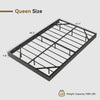 Queen Bed Frame with RGB LED Lights,Floating Bed with Fluted Design;Heavy Duty Steel, Modern Metal Queen Size Bed,Black