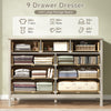 9-Drawer Dressers for Bedroom,55.1"Width Modern Chest of Drawer with Metal Handlesfor Living Room,Hallway,Entryway,Beige