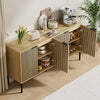 63" Wide Kitchen Sideboard,Buffet Cabinet with Adjustable Shelf and 2 Doors,Coffee Bar Cabinet for kitchen,Living Room,Bedroom,Natural Oak
