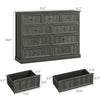 Rustic 9-Drawer Wood Dresser, Large Storage Chest Organizer with Metal Handles for Bedroom, Living Room, Farmhouse Style Furniture,Gray