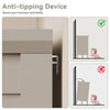 9-Drawer Dressers for Bedroom,55.1"Width Modern Chest of Drawer with Metal Handlesfor Living Room,Hallway,Entryway,Beige