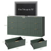 63" W Fluted 9 Drawer Dresser for Adult,Wooden Bedroom Dresser,Dresser TV Stand up to 70" for Living Room,Green