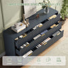 63" W Fluted 9 Drawer Dresser for Adult,Wooden Bedroom Dresser,Dresser TV Stand up to 70" for Living Room,Blue