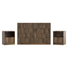 3-Piece Modern Bedroom Set - 8 Drawer Wide Dresser & Nightstands Set of 2 with Fluted Design, Anti-Tip Safety Brown Natural Wood Storage Furniture for Bedroom,Hallway 8+2,Brown