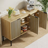 47.2" Wide Kitchen Sideboard,Buffet Cabinet with Adjustable Shelf and 2 Doors,Coffee Bar Cabinet for kitchen,Living Room,Bedroom,Natural Oak