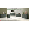 63" W Fluted 9 Drawer Dresser for Adult,Wooden Bedroom Dresser,Dresser TV Stand up to 70" for Living Room,Green