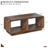 Coffee Table with LED Lights, 47.2" W TV Stand Center Table with 2-Tiers for Living Room,Brown