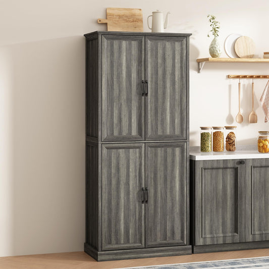 Wood 71" H X 32" W X 16" D Office Storage Cabinet with Adjustable She