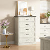 Modern 5 White Drawer Dresser, 44" H Tall Chest for Bedroom,Anti-Tip Device
