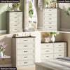 Modern 5 White Drawer Dresser, 44" H Tall Chest for Bedroom,Anti-Tip Device