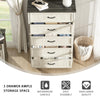 Modern 5 White Drawer Dresser, 44" H Tall Chest for Bedroom,Anti-Tip Device